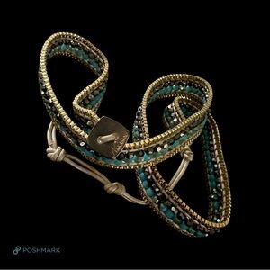 💖 Leather & Gemstones Wrap Bracelet 💖